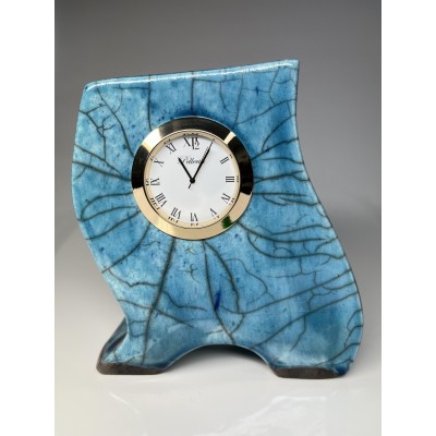 Horloge en céramique  6 pouces  bleue CER618-04